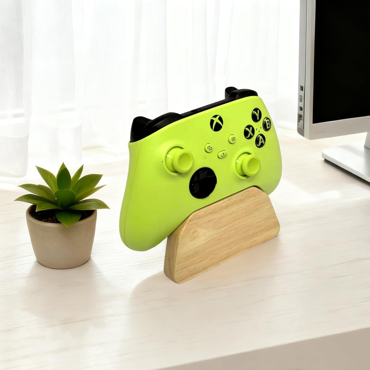 Solid Wood Controller Holder Gaming Controller Stand for Desk Controller Organizer Fits Xbox,Ps4,Ps5,Best Gift for Son,Husband,Boyfriend