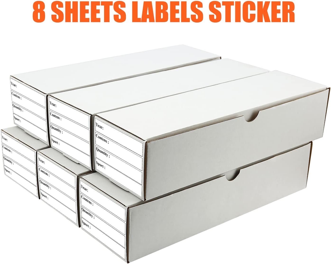 Trading Card Storage Box,8-Pack-6400 Count Corrugated Cardboard Card Box With Mtg/Magic/TCG Storage and Collection,Labels For Card Storage Box