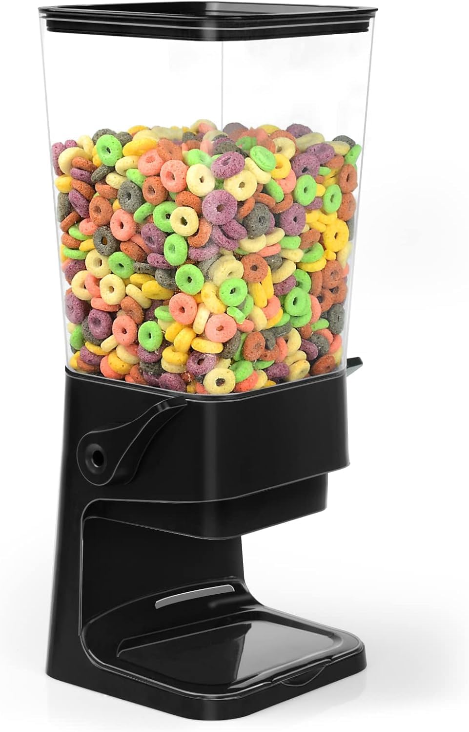Cereal Dispenser Countertop Large Cereal Containers Storage Dispenser For Pantry Dry Food Dispenser Countertop Rice Candy Dispenser Machine For Snack,Nuts, Granola(Black,3 pack)