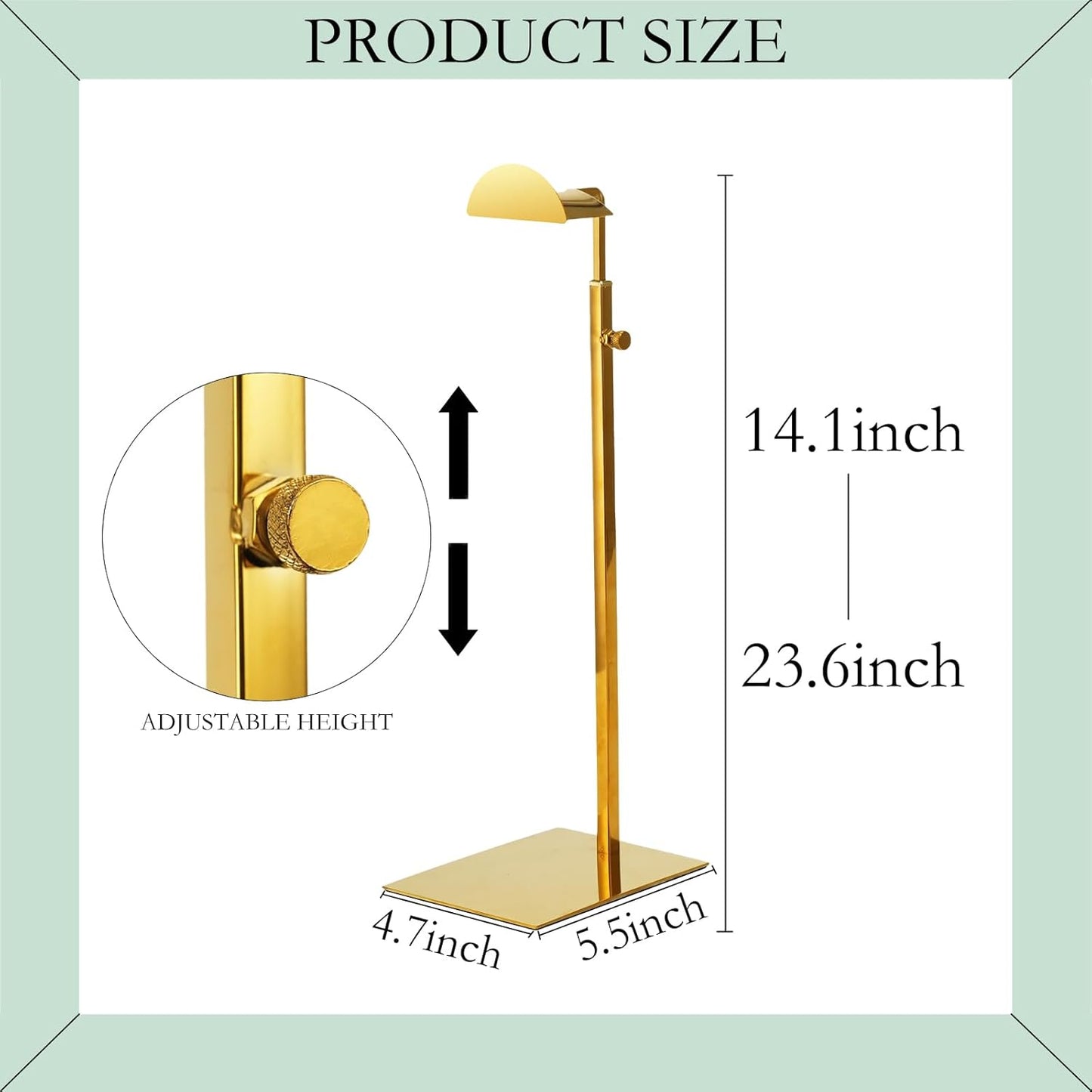 Purse Display Stands - 3PCS Stainless Steels Purse Stand Holder Adjustable Height Purse Display for Retail Luxury Bag Organizer Home Store Boutique Retail Closet Gold Color
