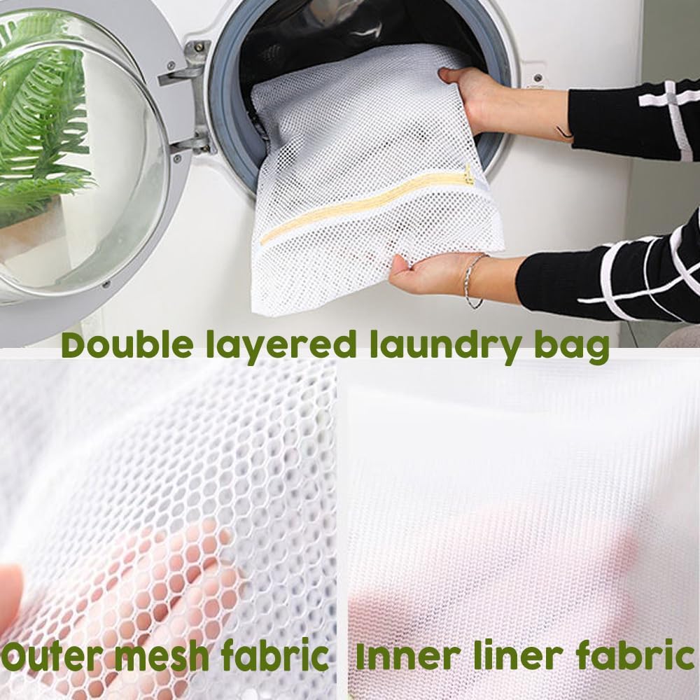 20 Pcs Medium Laundry Bags for Washing Machine, Lingerie Bags for Washing Delicates, Durable Honeycomb Mesh Laundry Bags for Delicates