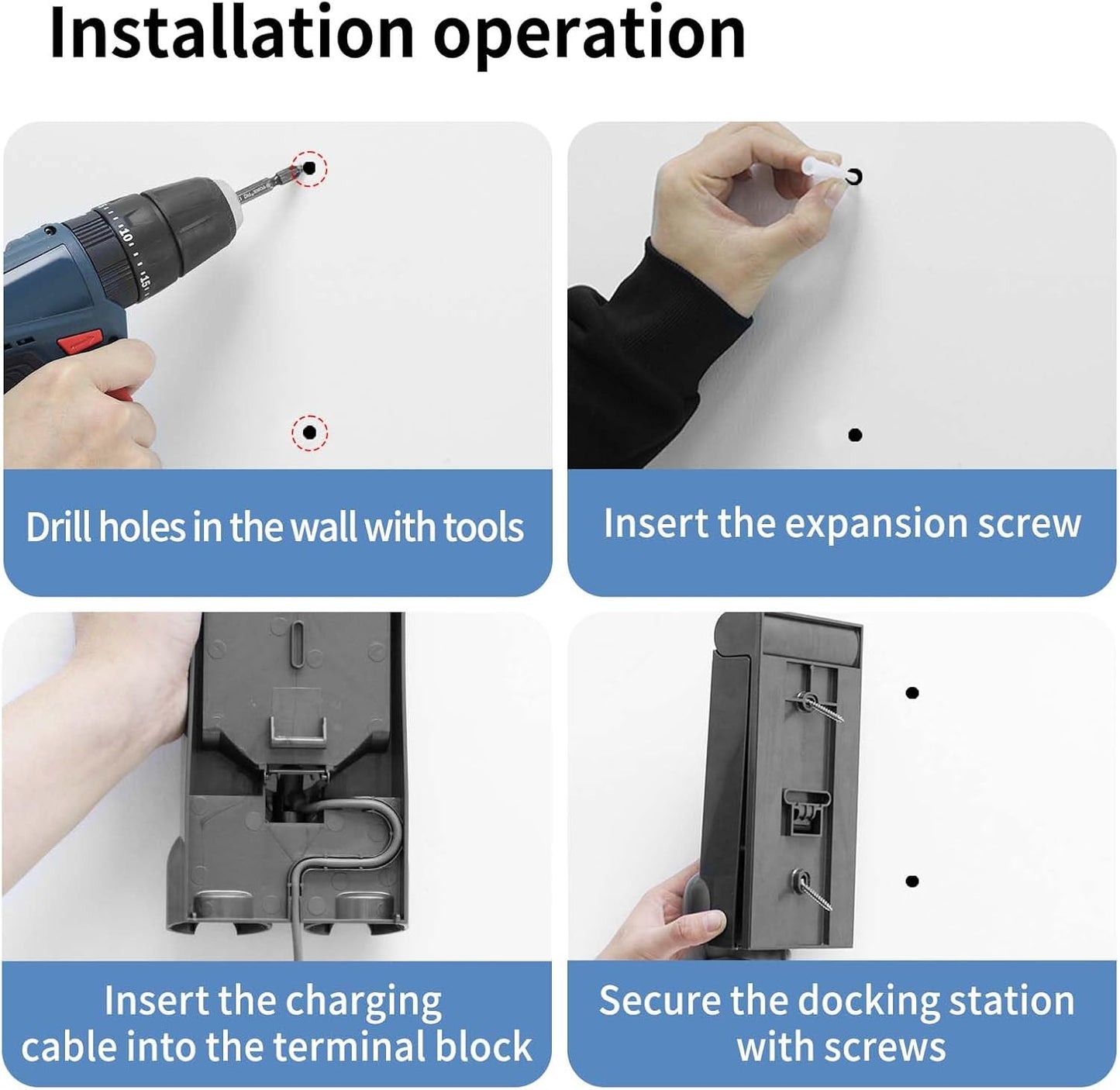 Wall Mount Docking Station Replacement - Compatible with Dyson V11 V15 Vacuum Cleaner Only | Does Not Fit V10 V12 Models