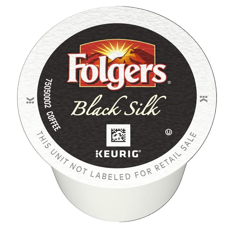 Folgers Black Silk Dark Roast Coffee, 144 K Cups for Keurig Makers