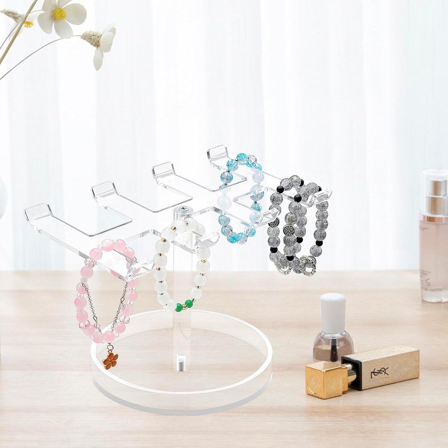 Bigfety Bracelet Holder Organizer, Acrylic Bracelet Display Stand for Women