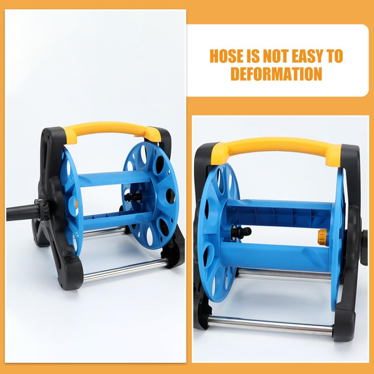 Freestanding Garden Hose Reel PP Material Water Hose Holder Organizer for Lawn and Garage