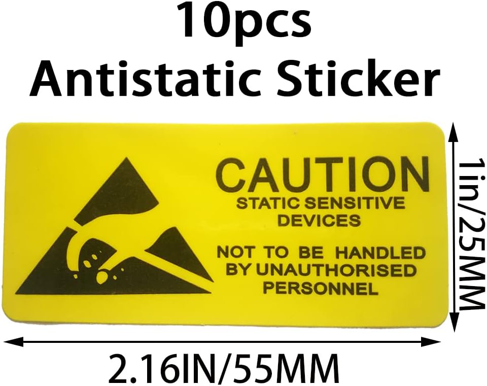 10pcs 11.8x15.7in/30x40cm Large Anti Static Bags with 10pcs Stickers, Premium Resealable Antistatic Bag,ESD Bags for Computer Electronic Devices Motherboard Anti Static