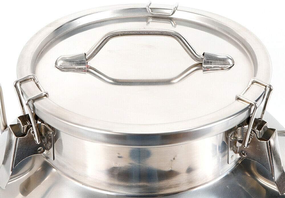 Stainless Steel Milk Can Heavy Duty Milk Jug Milk Bucket Water Jug Ice Bucket Wine Pail Bucket Bottle Tote Jug with Sealed Lid Liquid Storage (50L)