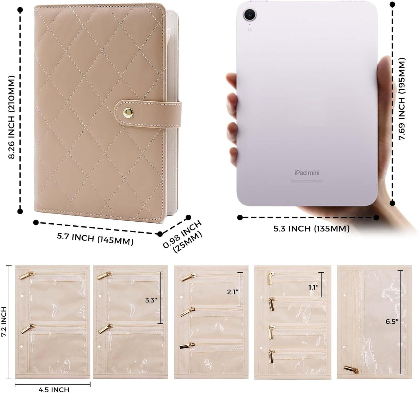 Travel Jewelry Organizer Case , Portable Jewelry Organizers Storage Book, Compact Jewelry Roll for Earrings, Rings, Necklaces - Perfect Jewelry Travel Bag for Women