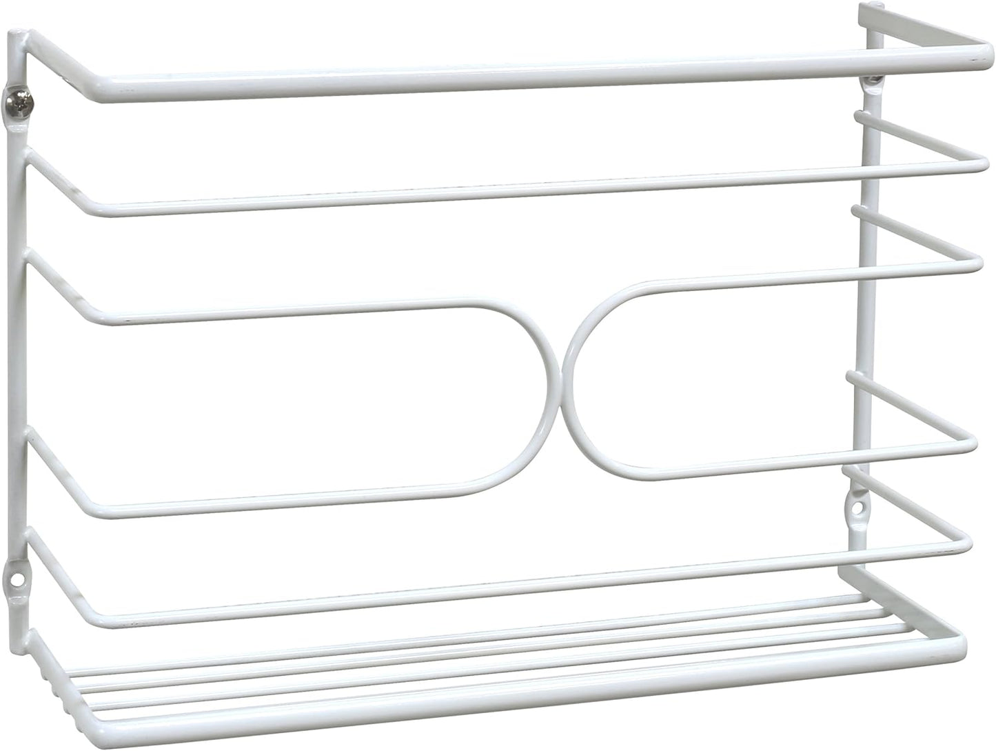 Deco Brothers Wall Mount Kitchen Wrap Organizer Rack, White