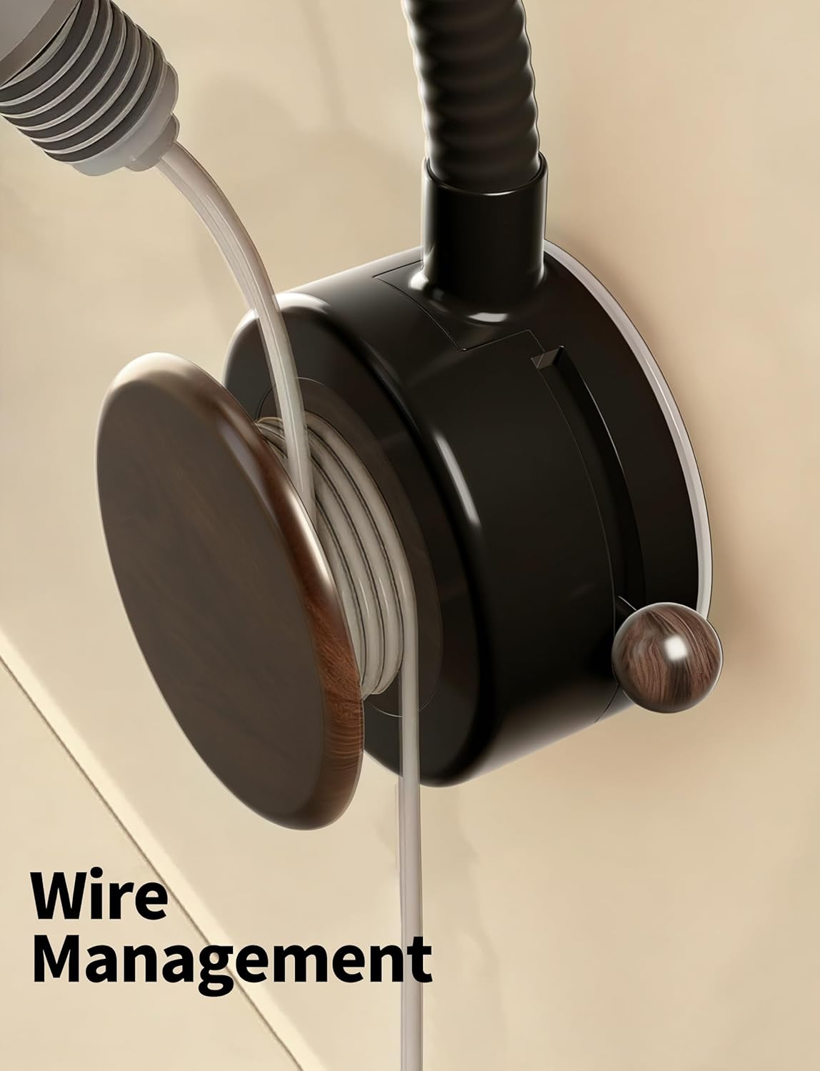 Hair Dryer Holder Wall Mounted with Suction Cup, No Drill Installation for Damage-Free Walls, 360° Adjustable Hands Free Blow Dryer Holder Fits Most Hair Dryers for Bathroom Organization1 Pack(Black)