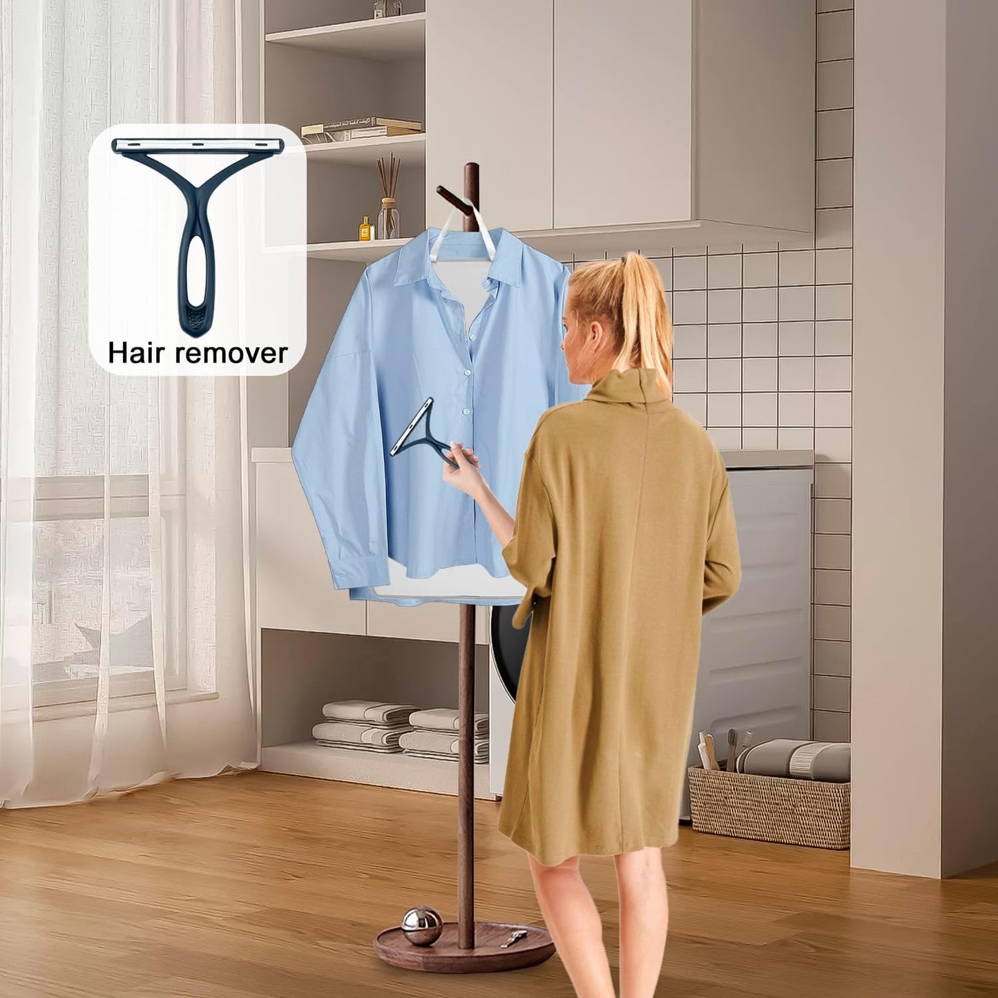Steamer Board for Clothes with Ironing Glove, Stand for Steaming Clothes, Garment Steamer Pad Portable Ironing Board Included Lint Remover & Storage Bag for Suits Shirts Coats Portable Travel Home Use