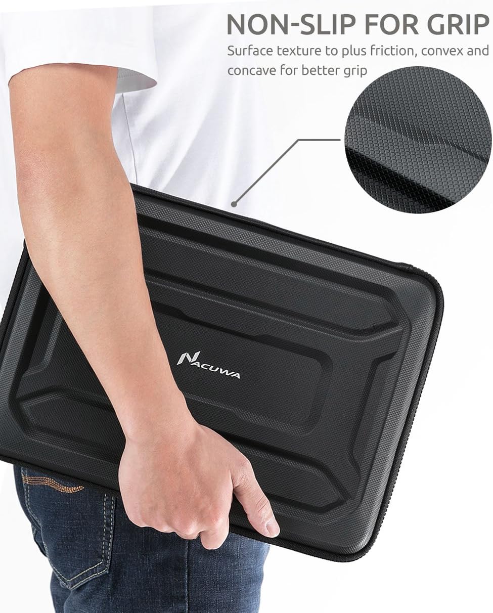 360° Protective Laptop Sleeve for 16-inch New MacBook Pro M3/M2/M1 Pro/Max A2991 A2780 A2485 A2141 2023-2019, Shockproof, Water-Resistant Ultrabook MacBook Bag Case with Accessory Pocket, Black