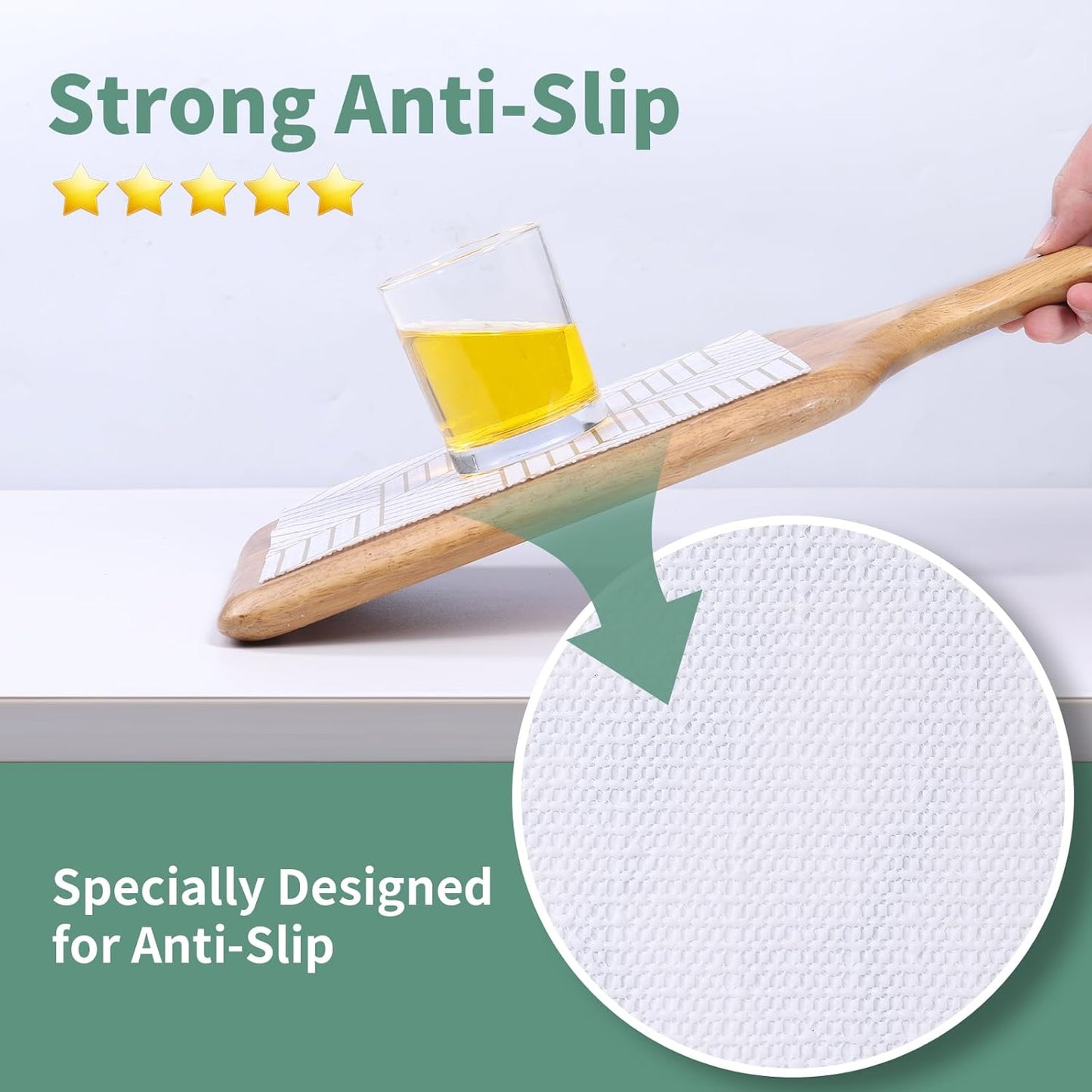Shelf Liners for Kitchen Cabinets 17.3in x 49.21FT, Non Adhesive Cabinet Liner Strong Non-Slip Thickened Gold Geometric Drawer Liner, Easy to Clean for Shelf, Cabinet with Knife and Tape Measure