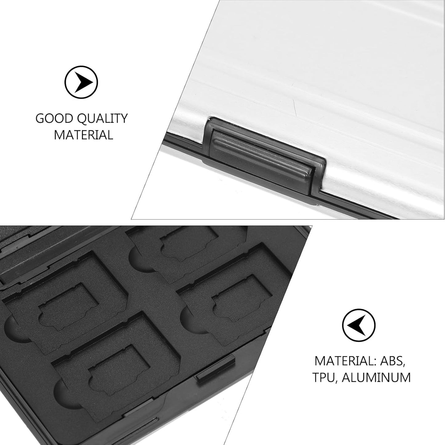 COHEALI Delicate Memory Card Case Box Portable Storage Holder for Micro and Standard Cards Drop Resistant Compact Organizer with Sturdy Construction and Scratch Protection for Digital