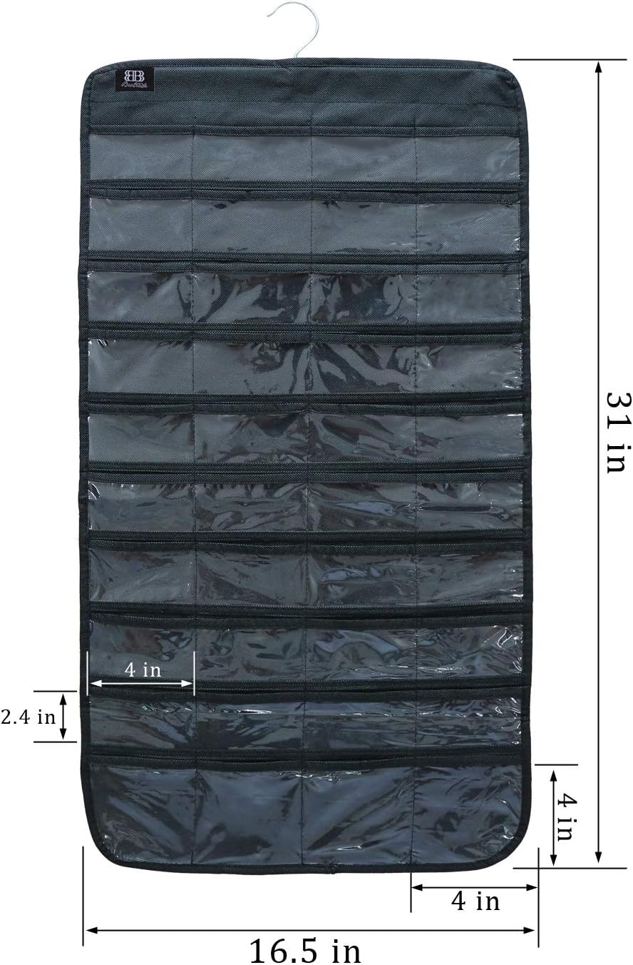 BB Brotrade Hanging Jewelry Organizer,Accessories Organizer,80 Pocket Organizer for Holding Jewelries