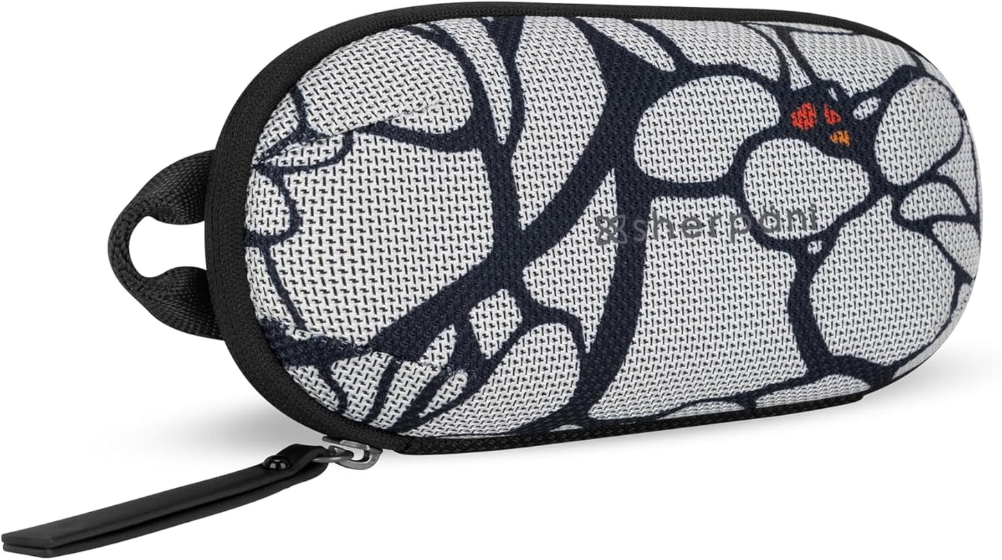 Sherpani Mini Co-Pilot, Travel Cable Bag, Cord Storage Organizer, Small Tech Pouch, Accessory Carrying Case, Travel Gift for Women (Sakura)