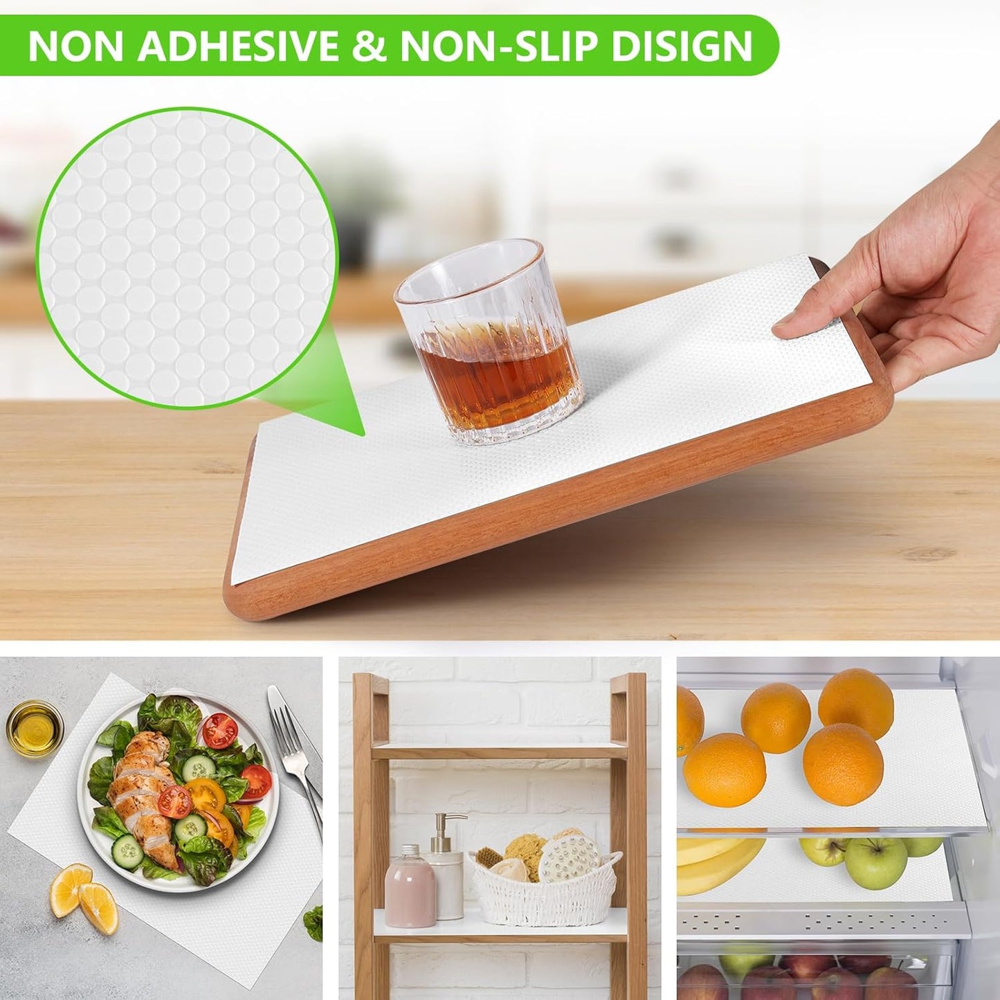 White Shelf Liners for Kitchen Cabinets Non Adhesive Drawer Liner for Bathroom Waterproof Refrigerator Liners for Shelves Fridge Plastic Mats Cabinet Cupboard Liner 11.8 x 393.7 Inches