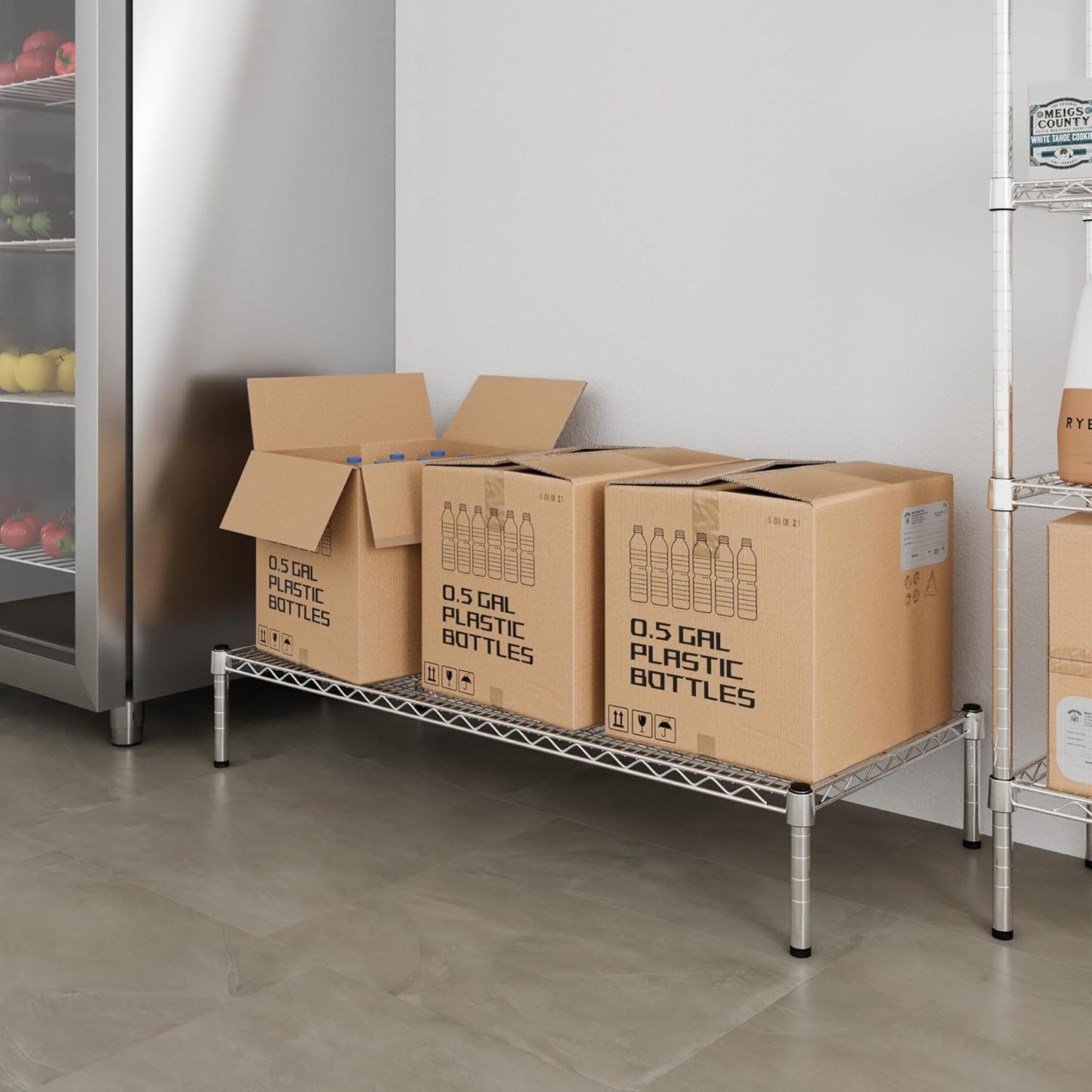 21" Deep x 48" Wide x 8" Height Wire Shelving Kit | 1-Tier | NSF Commercial Storage Rack Unit