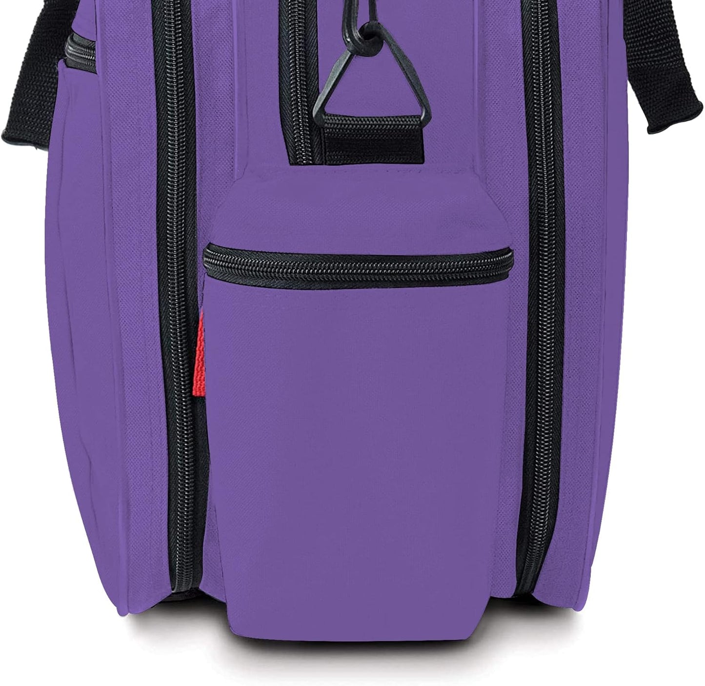 ASA TECHMED Nursing Bag with Compartments – Durable Medical Equipment Shoulder Bag for Nurses, Physicians, EMTs, Multi-Pocket, Nylon Reinforced, Adjustable Straps (Purple)