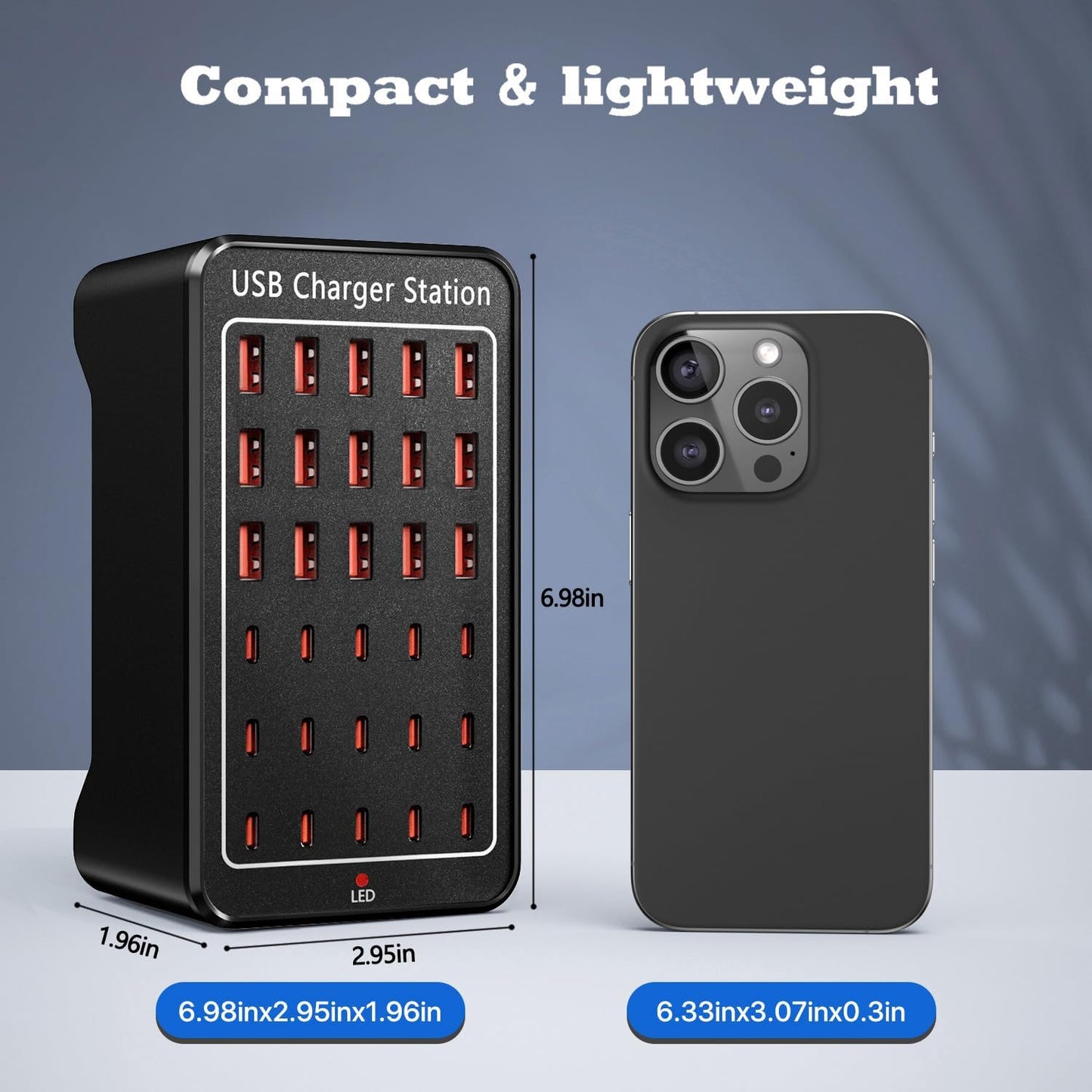 USB C Charging Station,150W 30 Ports USB C Charger【15USB-C + 15USB-A】,Multiple Devices Charger Compatible with Samsung/iPhone/iPad/Google Pixel/Tablets and Other USB Electronics