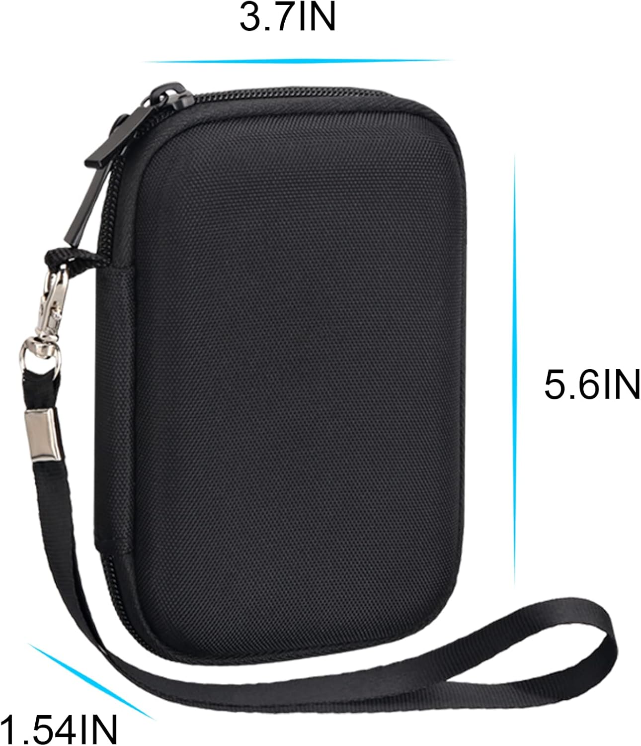 Lacdo Hard Carrying Case for Lexar ES3 Portable SSD External Solid State Drive 1TB 2TB 4TB SD Card Organizer Shockproof Hard EVA Protective Storage Travel Bag, Black