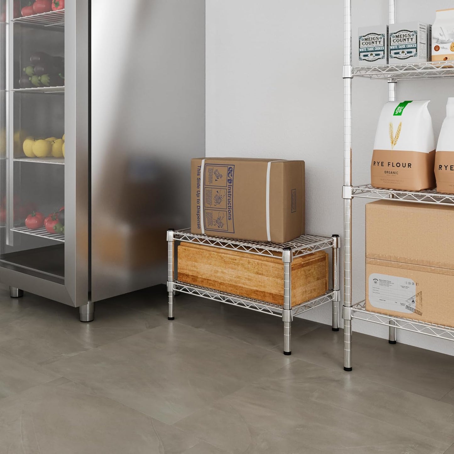 14" Deep x 24" Wide x 14" Height Wire Shelving Kit | 2-Tier | NSF Commercial Storage Rack Unit