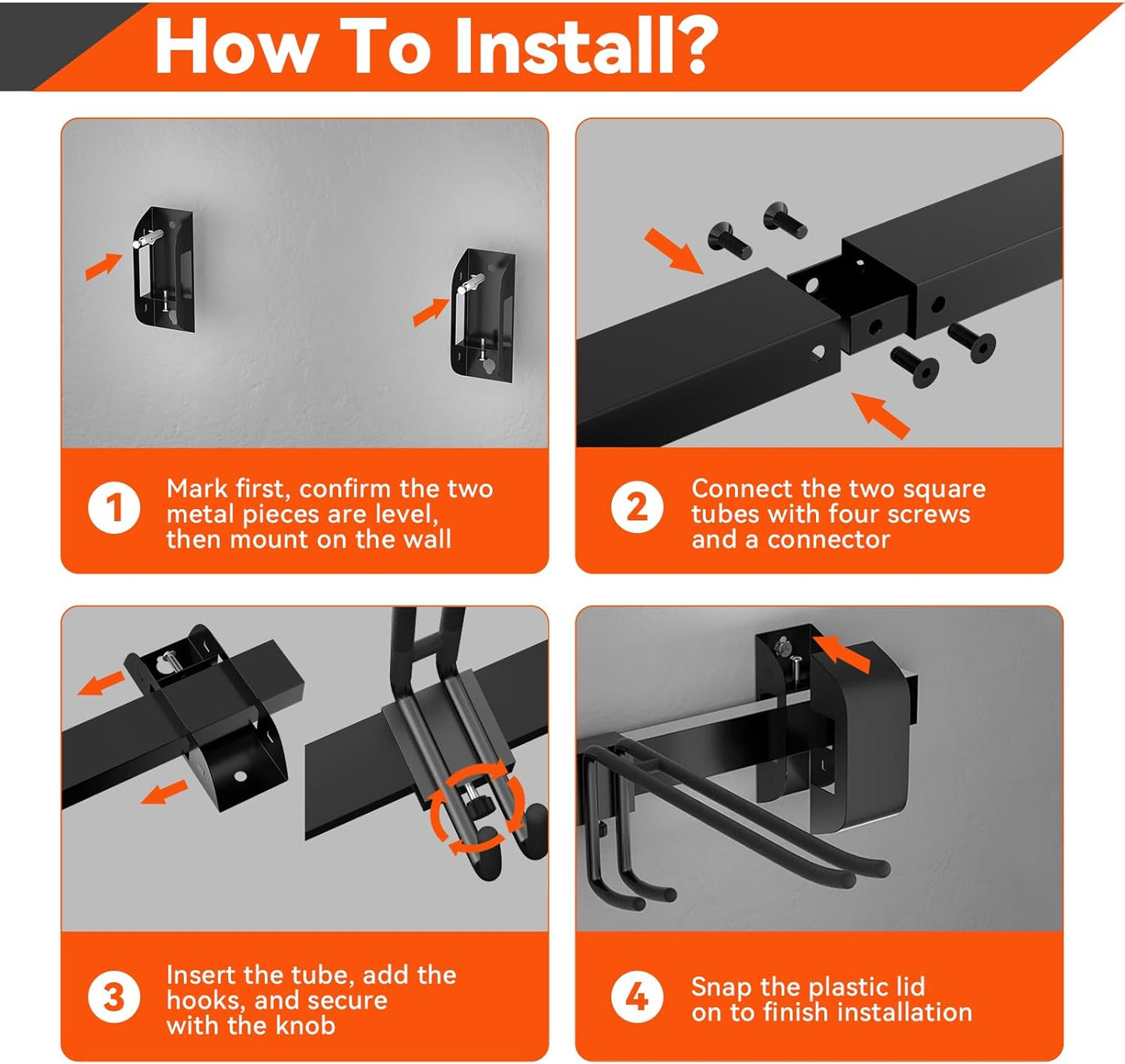 32" Ski & Snowboard Wall Rack β Heavy-Duty Wall Mounted Ski Storage for Garage, Holds 10 Pairs with 5 Adjustable Hooks, 300lbs Capacity, Non-Slip Rubber, Easy Install | Ski Holders for Wall