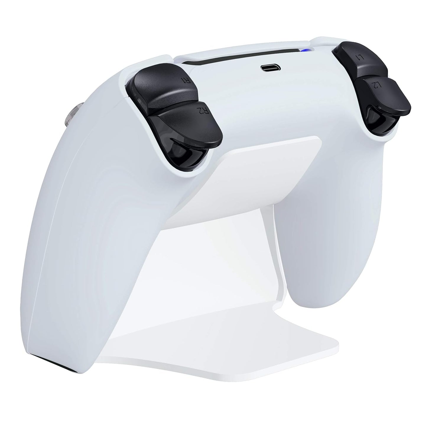 PlayVital 2 Pack Controller Display Stand for ps5, Gamepad Stand Desk Holder for ps5 Controller Accessories with Rubber Pads, White