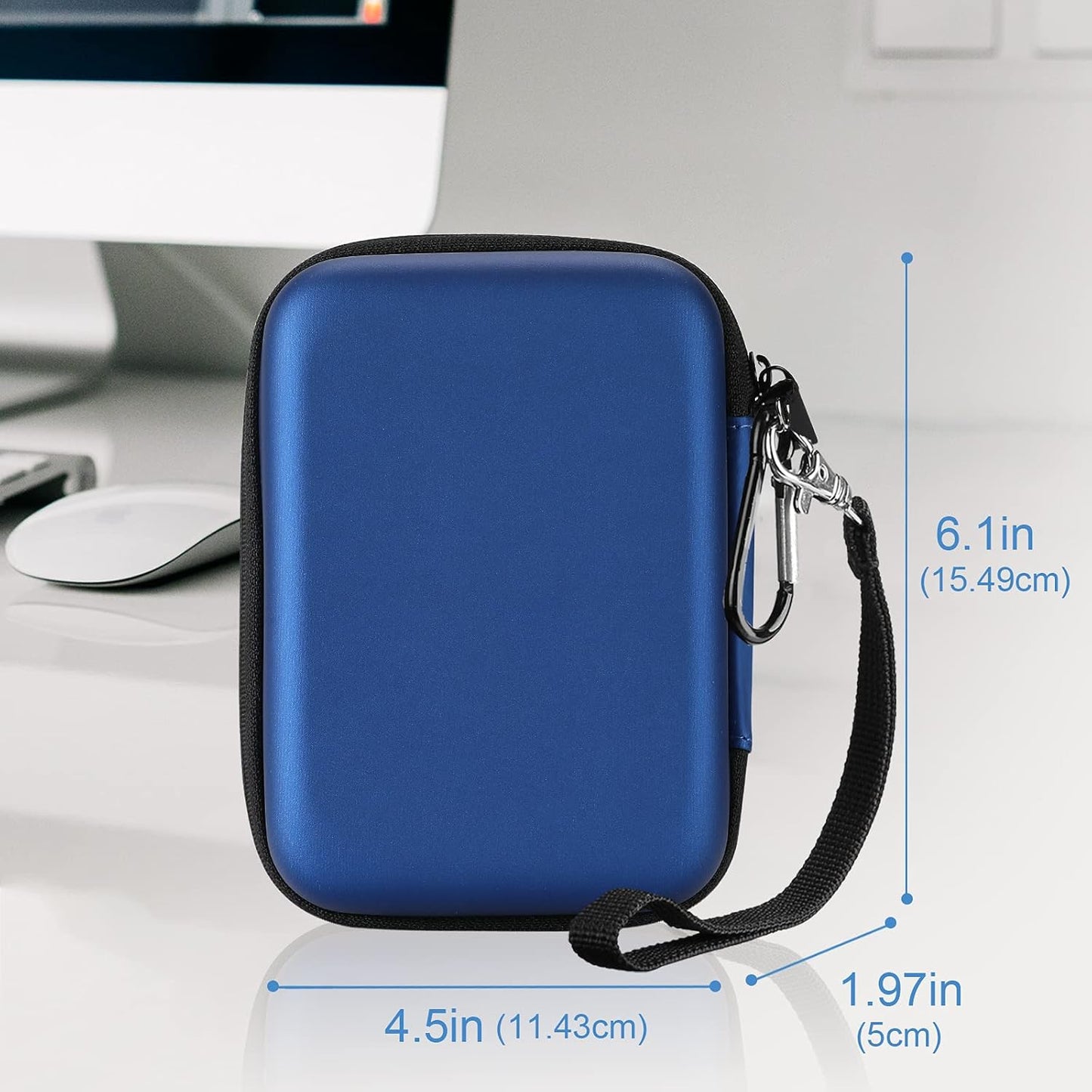 ProCase Hard Drive Case 2.5 Inch for Elements WD My Passport Canvio Basics Seagate Backup Plus Slim Expansion 1TB 2TB 3TB 4TB, Portable External Hard Drive Carrying Case -Navy