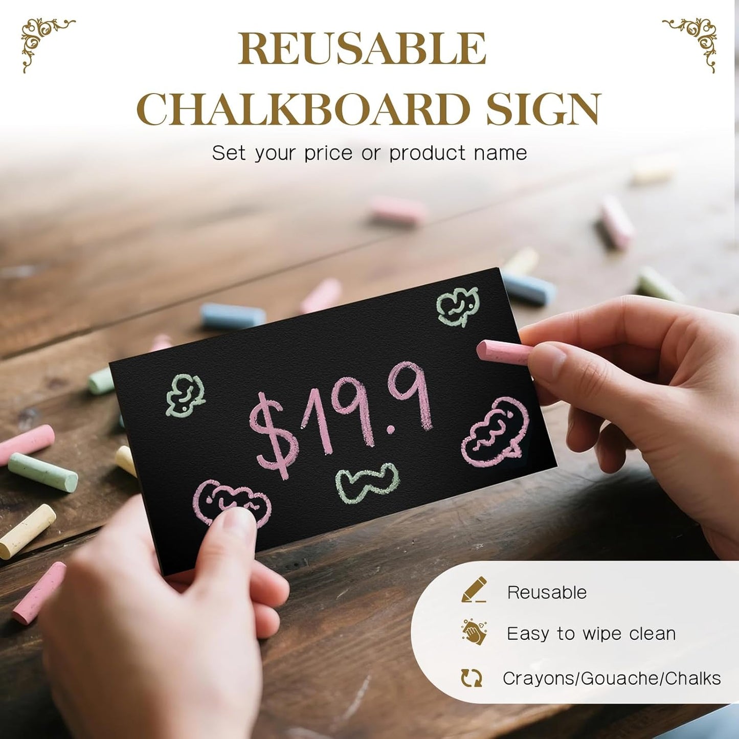 LadyRosian 3-Tier Wooden Rotating Jewelry Display Stand | Bracelet & Keychain Organizer with Advertising Board | 48 Hooks Rustic Holder for Vendor Booth & Stores (3-Tier Square Slot Display)