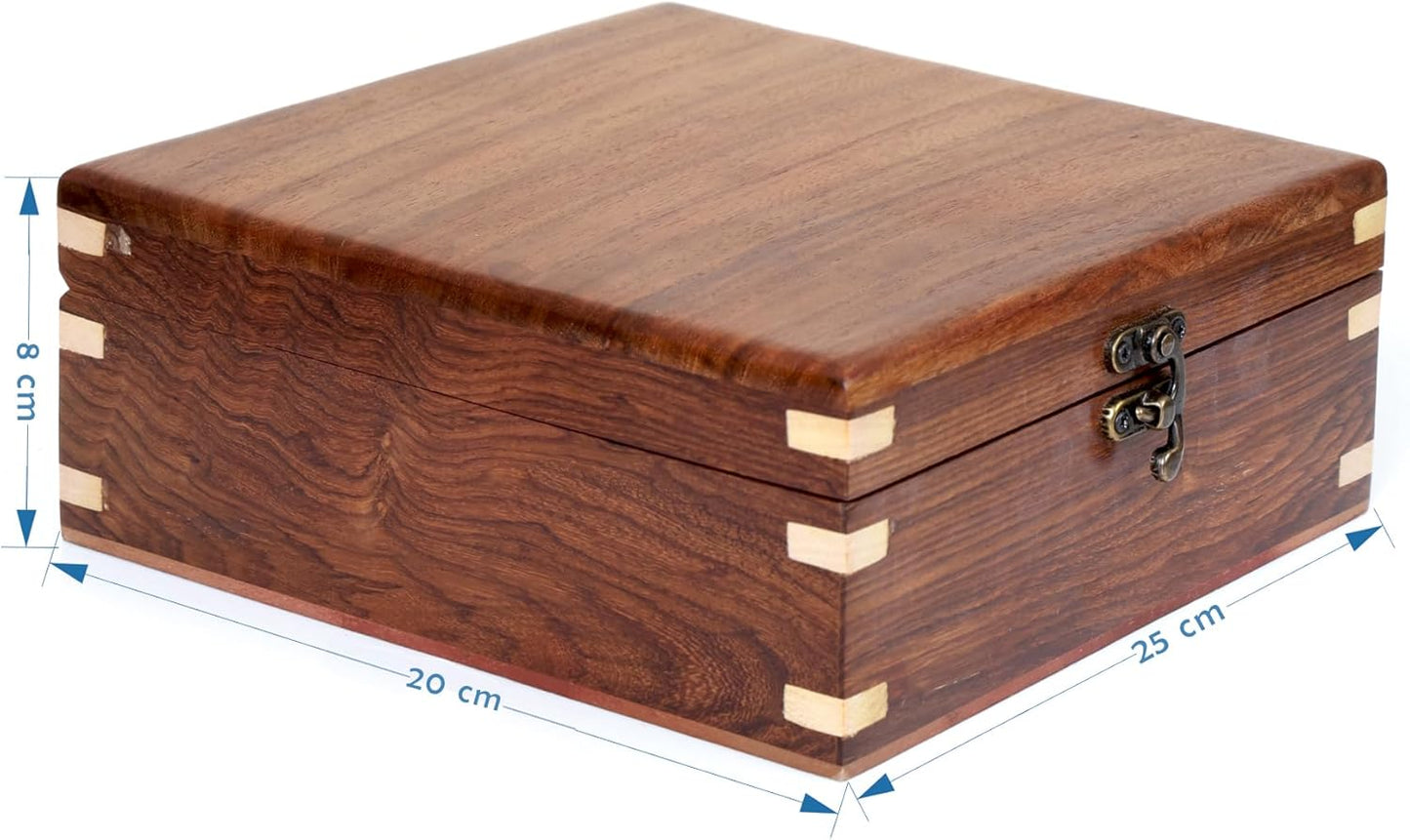 Wooden Watch Box for Men & Women, Watch Organizer & Display Case, Premium Long-Lasting Watch Holder for Storage, Elegant Gift for Watch Collectors (Wood Top, 8 Slots)