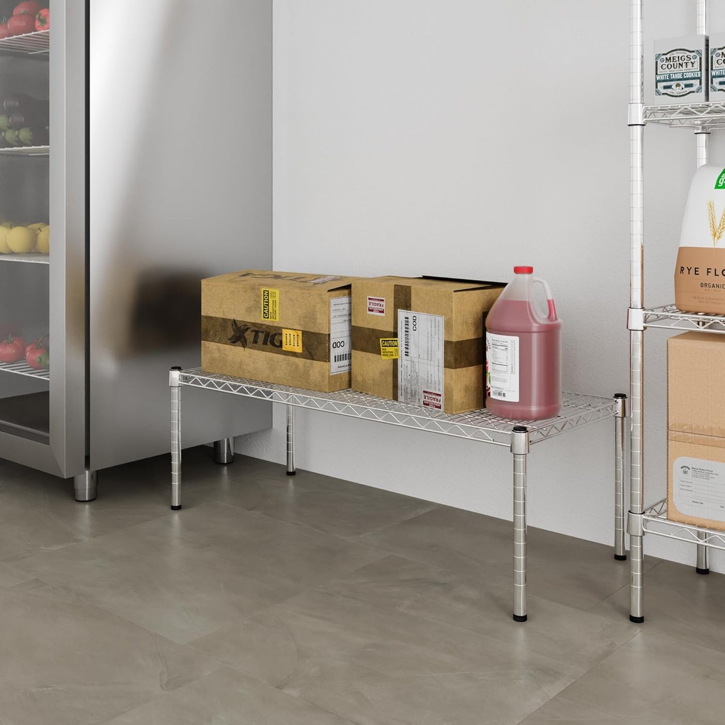 18" Deep x 42" Wide x 14" Height Wire Shelving Kit | 1-Tier | NSF Commercial Storage Rack Unit