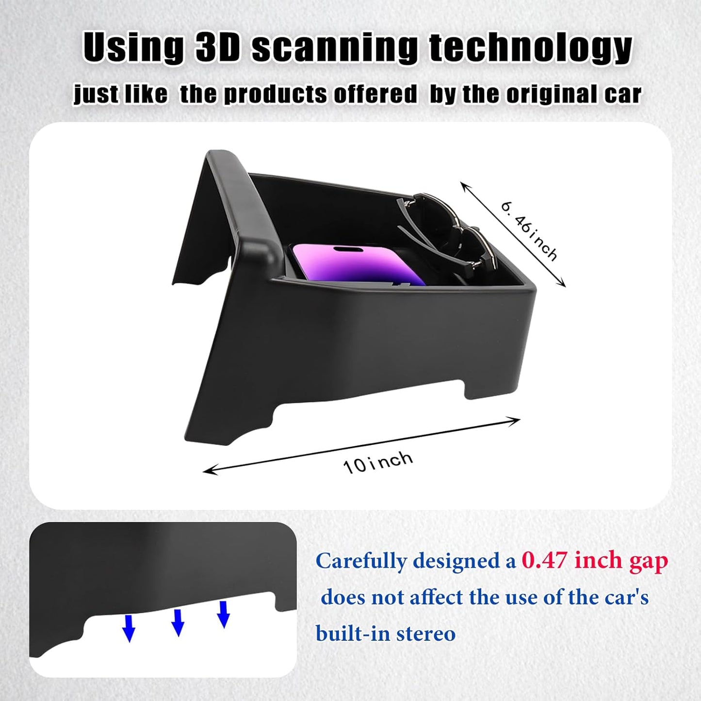 4PCS Center Console Organizer Compatible with 2023 2024 2025 2026 Honda CRV EX-L/Sport-L Hybrid Dashboard Tray and Armrest Storage Box Armrest Hidden Tray Interior Accessories