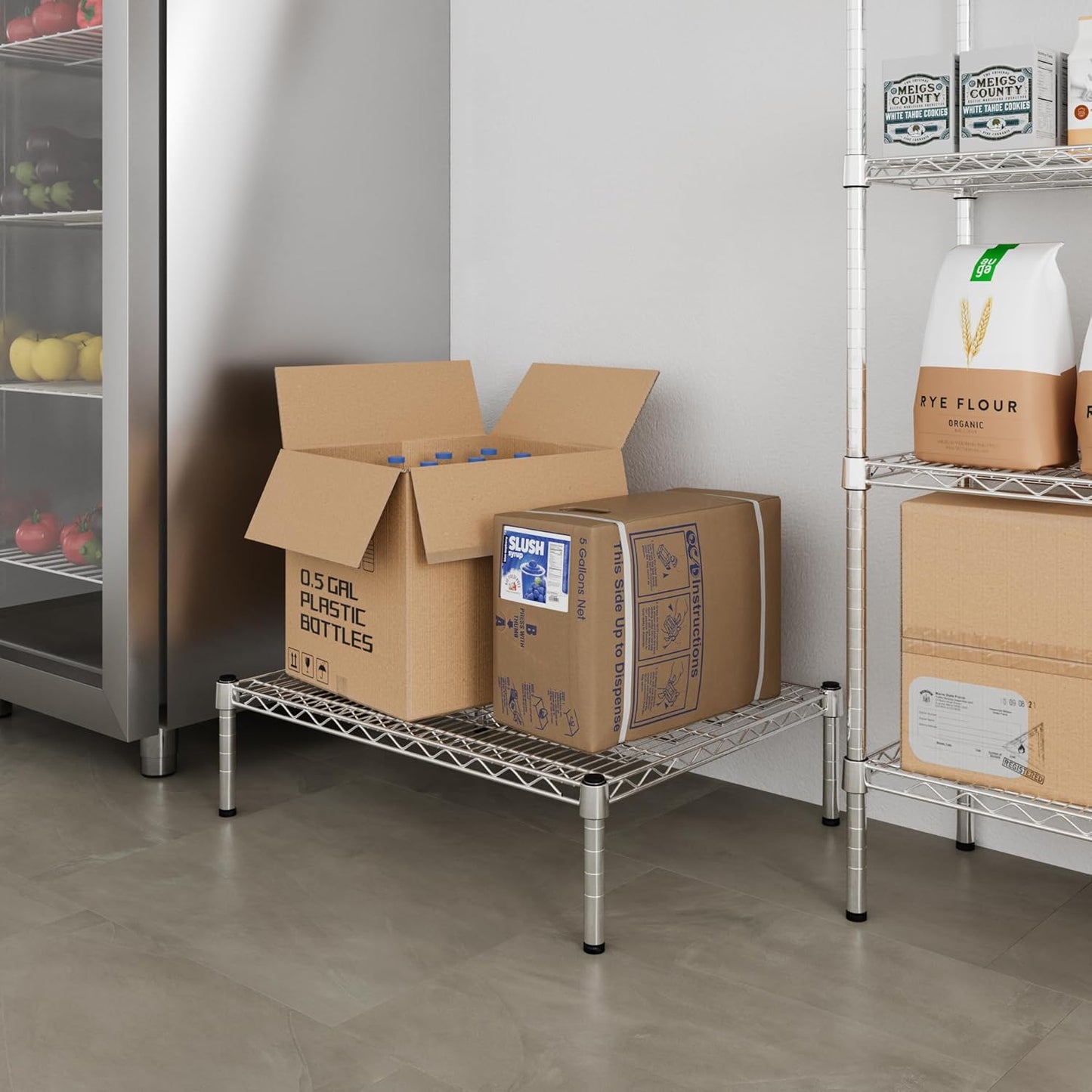 24" Deep x 30" Wide x 8" Height Wire Shelving Kit | 1-Tier | NSF Commercial Storage Rack Unit