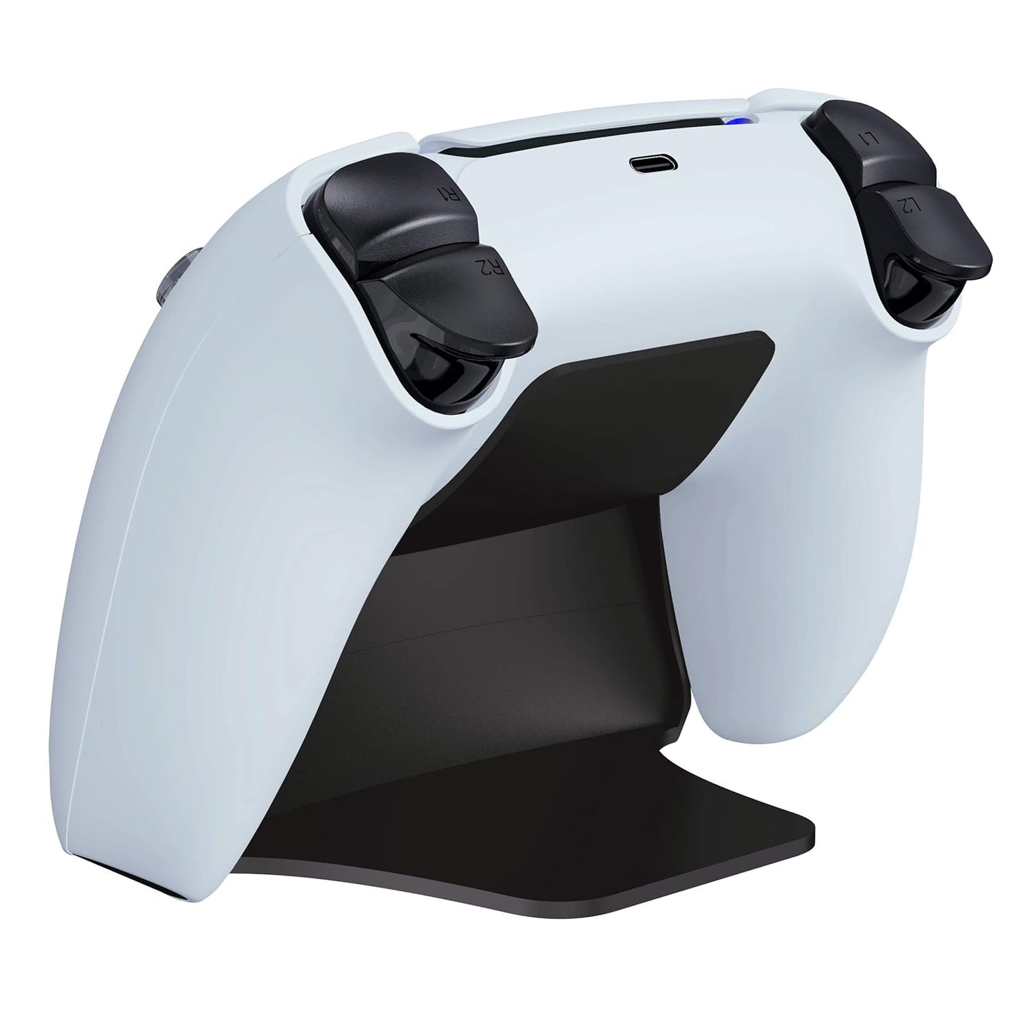 PlayVital 2 Pack Controller Display Stand for ps5, Gamepad Stand Desk Holder for ps5 Controller Accessories with Rubber Pads, Solid Black