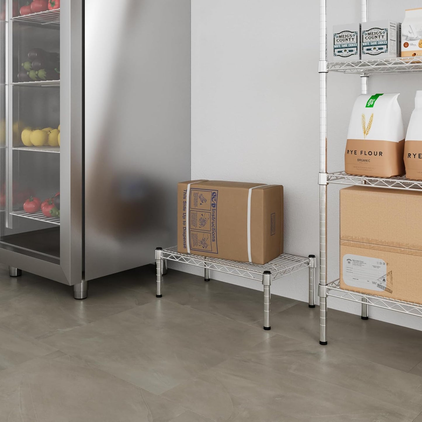 14" Deep x 24" Wide x 8" Height Wire Shelving Kit | 1-Tier | NSF Commercial Storage Rack Unit