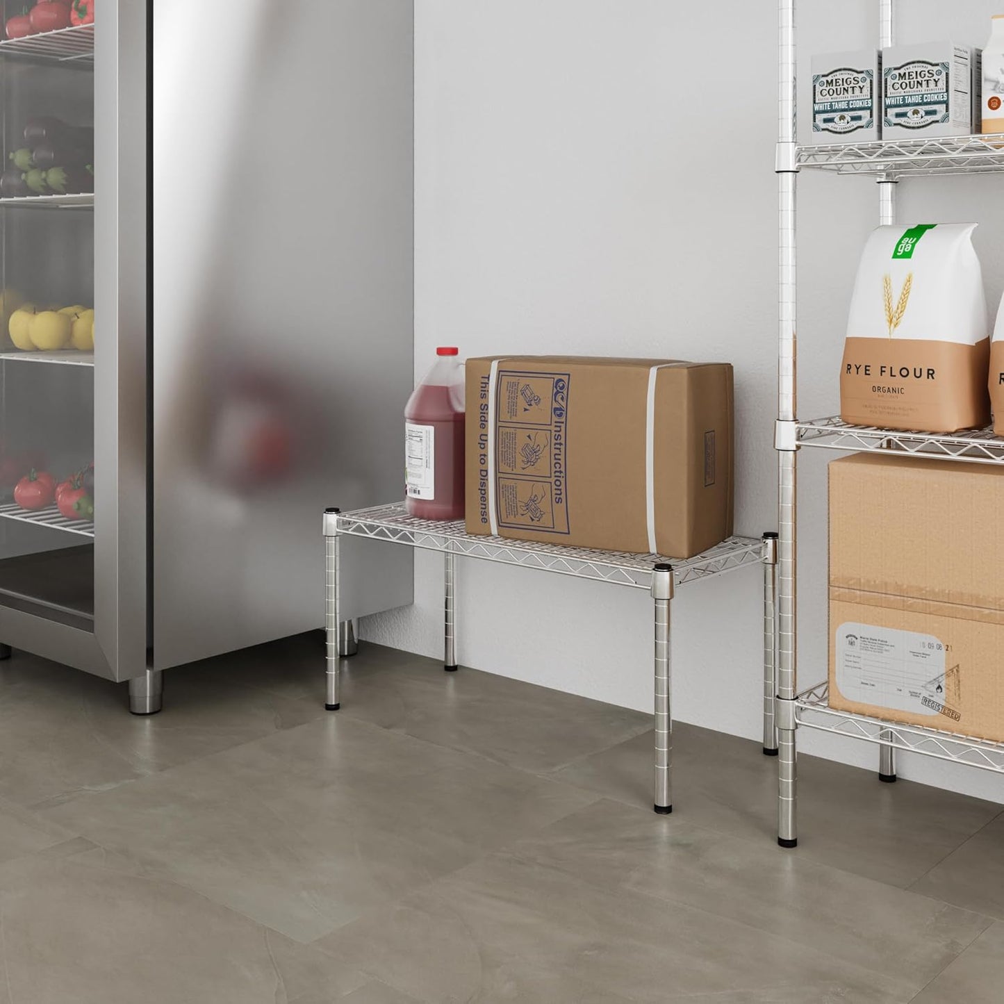 14" Deep x 30" Wide x 14" Height Wire Shelving Kit | 1-Tier | NSF Commercial Storage Rack Unit