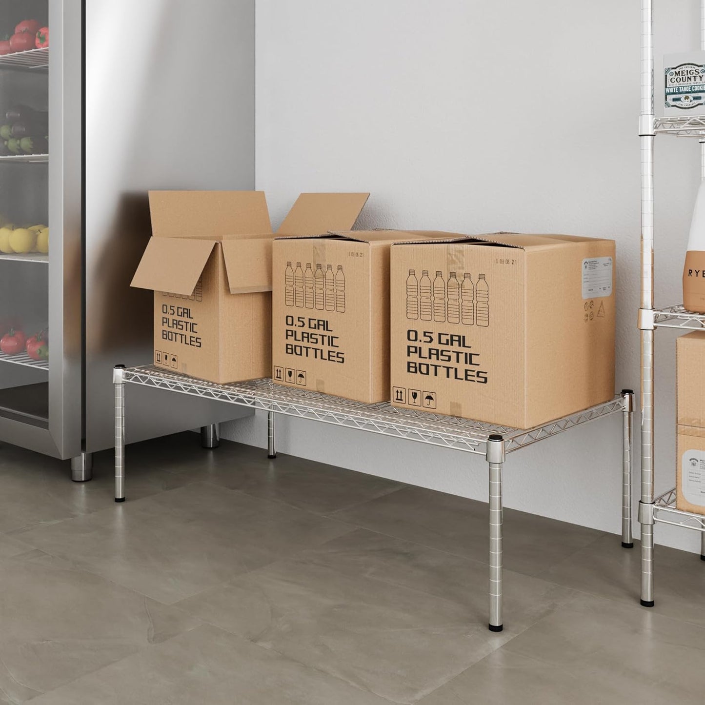 24" Deep x 48" Wide x 14" Height Wire Shelving Kit | 1-Tier | NSF Commercial Storage Rack Unit