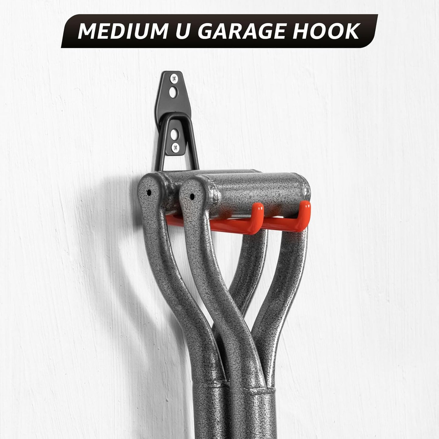 30 Pack Utility Steel Heavy Duty Wall Mount Garage Hooks,with Anti-Slip Coating,for Hanging Bikes,Ladder,Ropes,Bulk Items,Power,Yard and Garden Tools