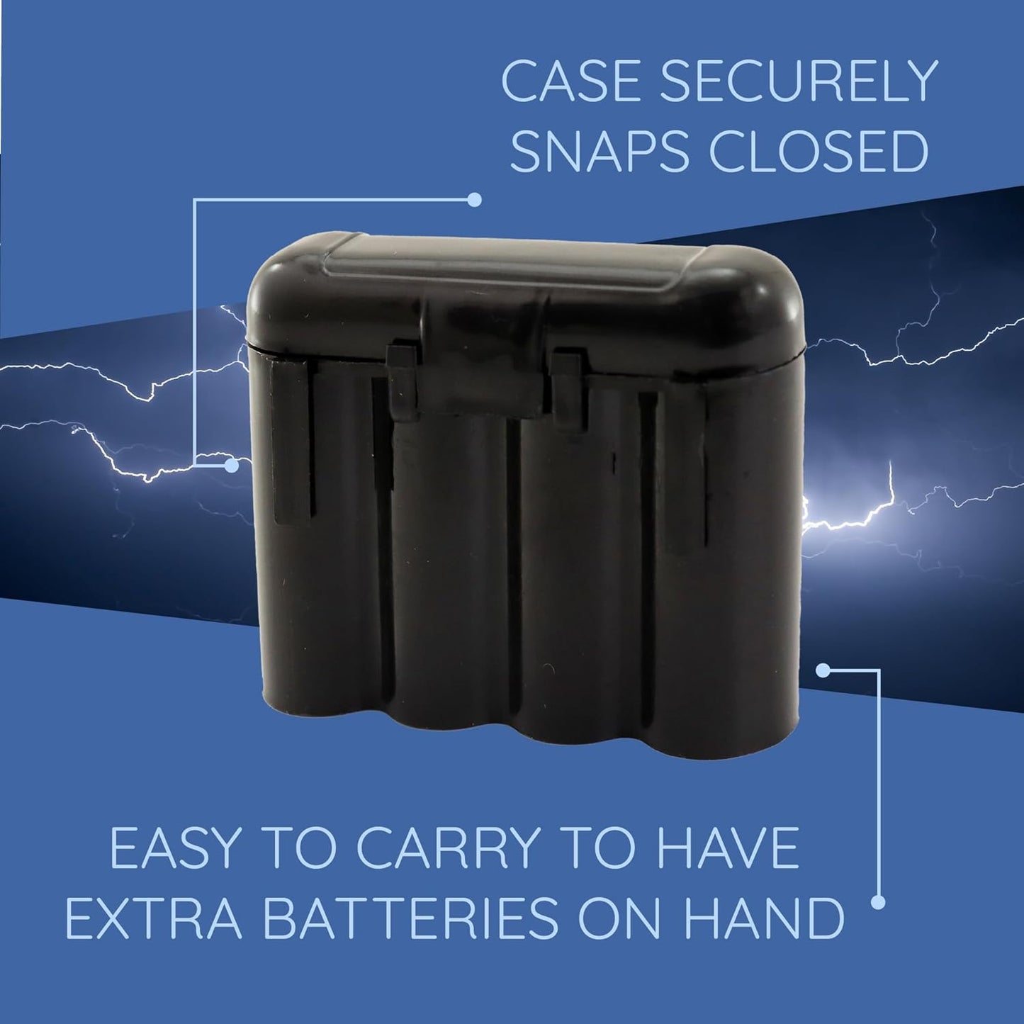 Powertron Batteries 3 Pack AA/AAA / CR123A Black Battery Holder Storage Cases