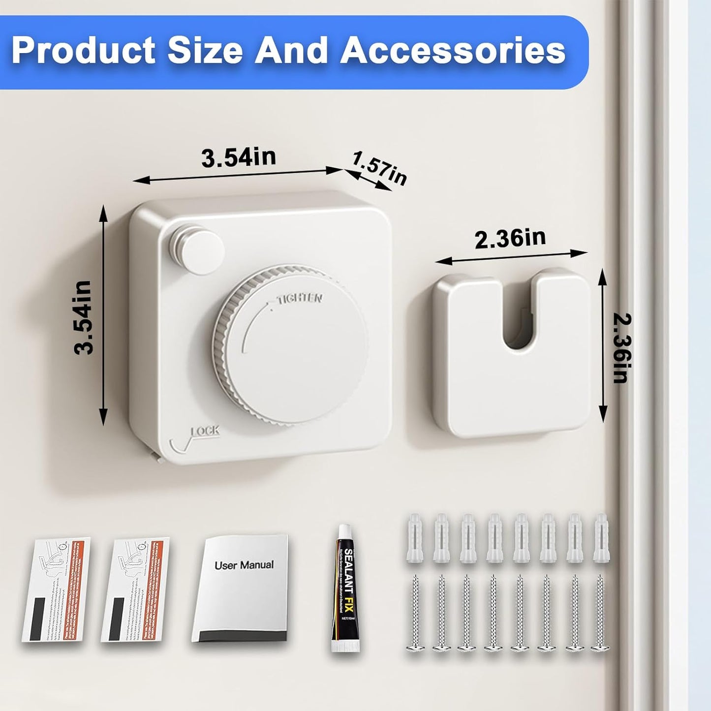 Retractable Clothesline Indoor, Non-Sagging Outdoor Clothes Drying Line Retracting Heavy Duty Clothes Drying Laundry Line Wall Mounted Stainless Steel Line - 15.6 Feet (Square White)