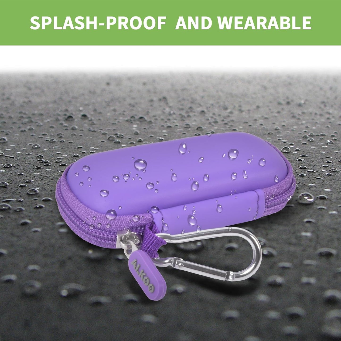 USB Flash Drive Case, SD Card Holder Compatible with Thumb Drive, Memory Cards, SDXC SDHC Storage Bag, Electronic Accessories Organizer for SanDisk for Samsung for Inland (Purple)