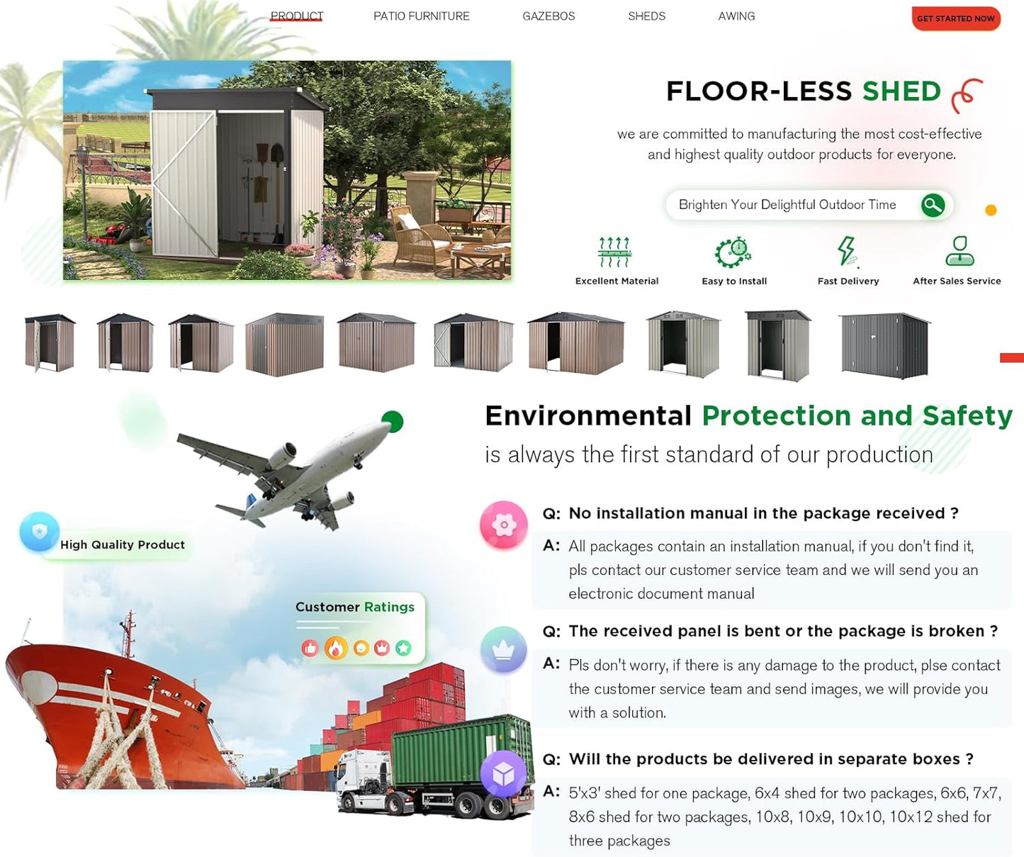 AECOJOY 5' x 3' Shed, Small Metal Sheds & Outdoor Storage Clearance 3x5, Small Metal Shed with Lockable Door, Utility and Tool Storage for Garden, Backyard, Patio, Outside use in White