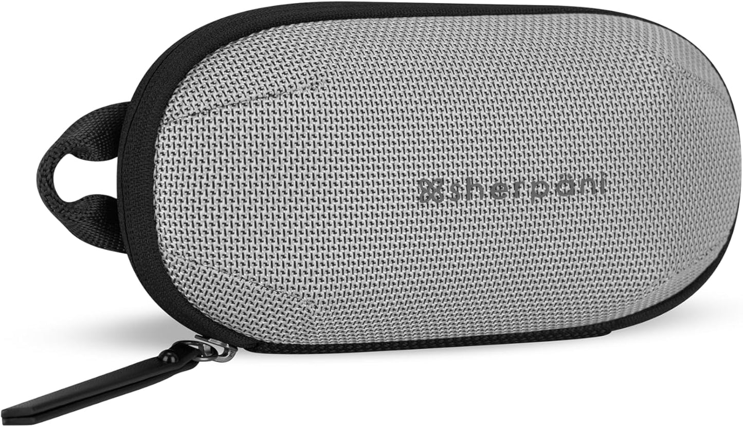 Sherpani Mini Co-Pilot, Travel Cable Bag, Cord Storage Organizer, Small Tech Pouch, Accessory Carrying Case, Travel Gift for Women (Sterling)