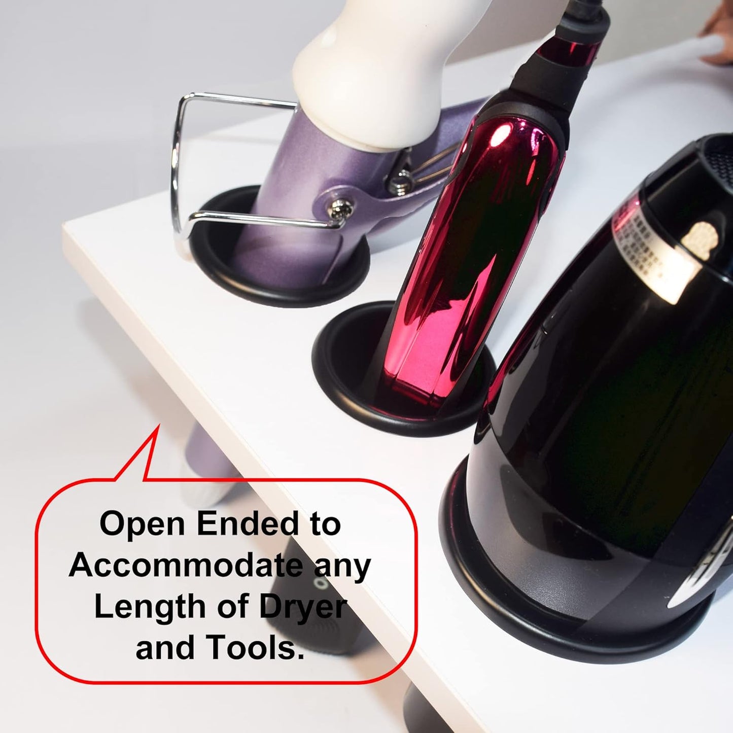Salon Hair Styling Station Dryer Curling Iron Appliance Hot Iron Holder Tube Package Salon Station Organizer Hot Iron Holder Tube 3inch and 2pcs 2inch Open End