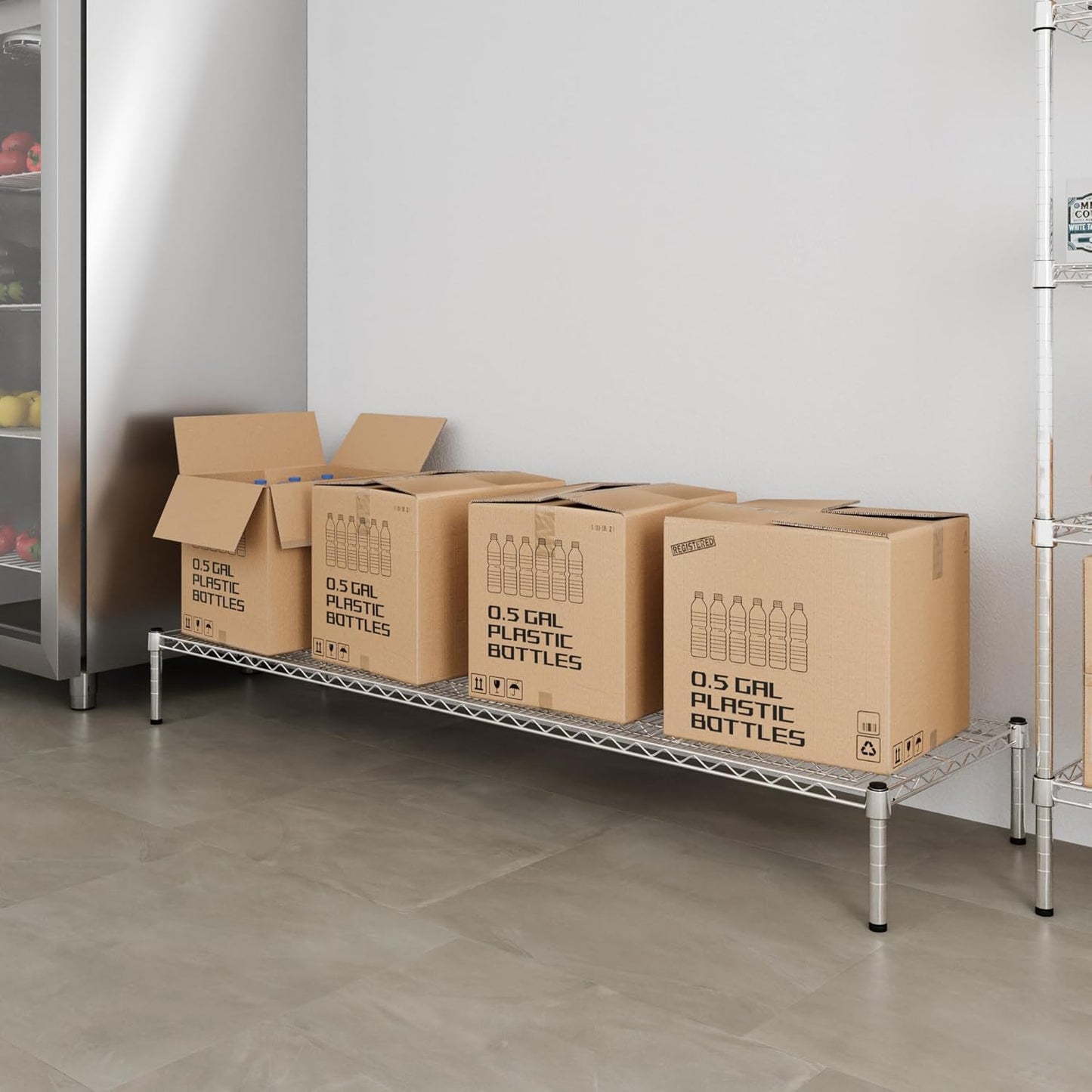 21" Deep x 72" Wide x 8" Height Wire Shelving Kit | 1-Tier | NSF Commercial Storage Rack Unit
