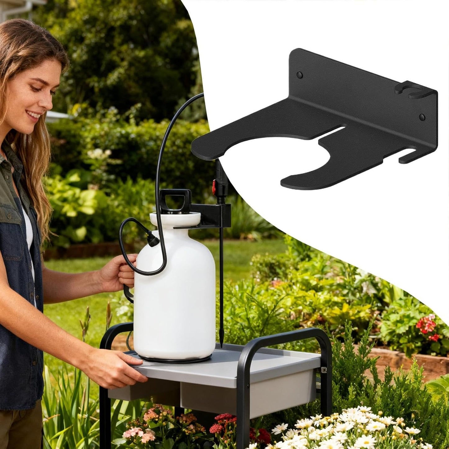 Spray Bottle Holder | Pump Sprayer Storage Shelf | Wall-Mounted Garden Tool Organizer,for Yards Porches Gardens Lawn Party Indoor Outdoor Balconies