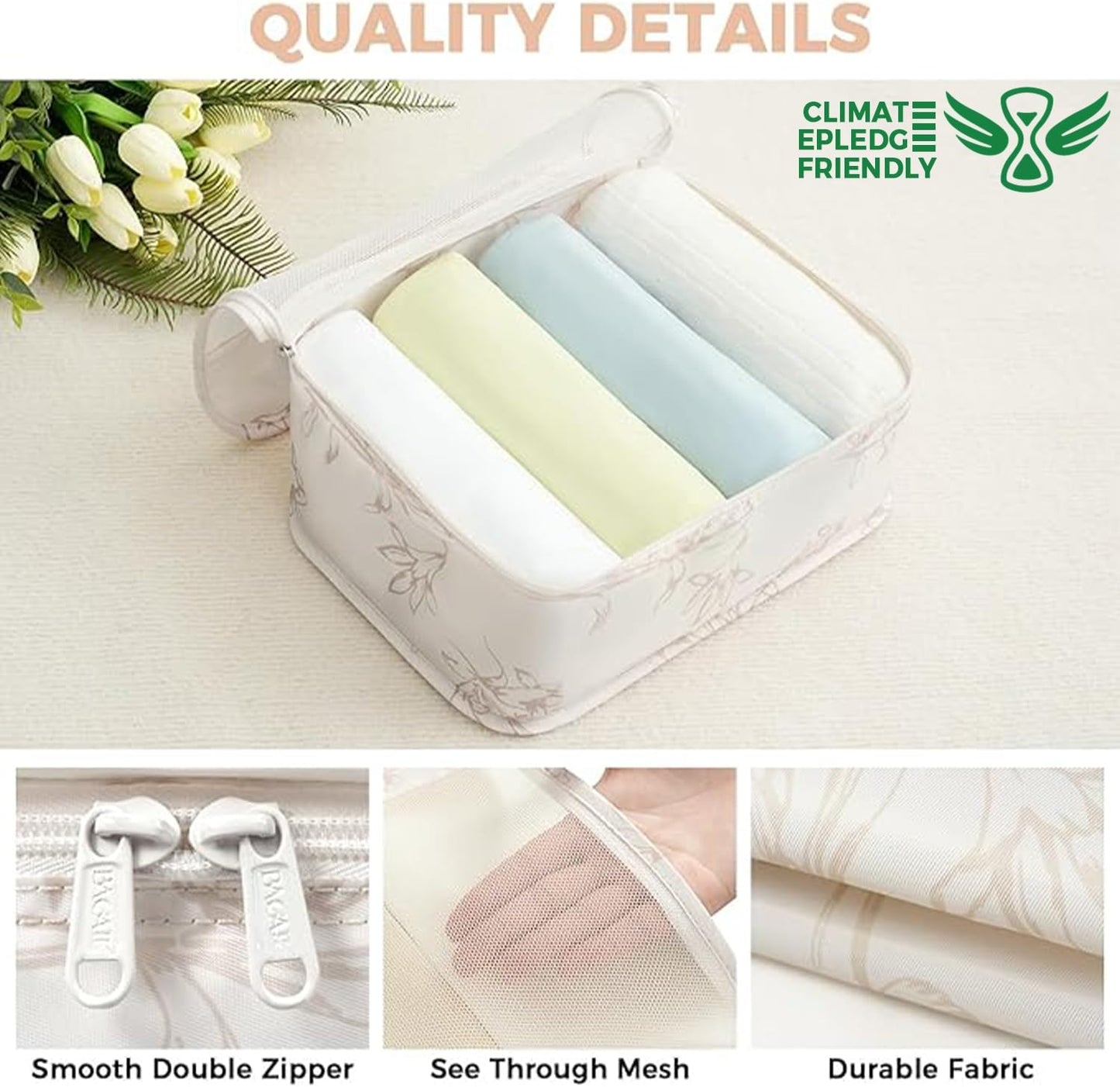 BAGAIL 9 Set Packing Cubes Luggage Packing Organizers for Travel Accessories