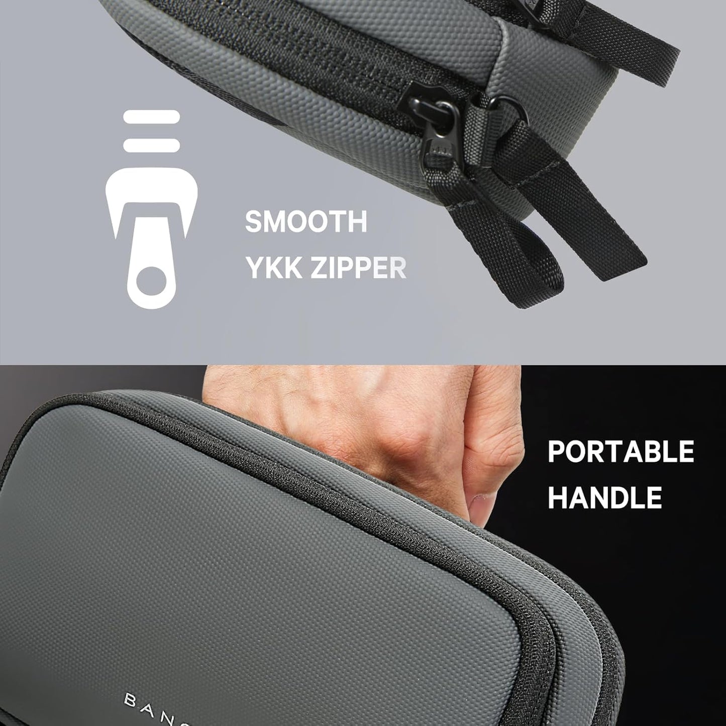 BANGE Cable Organizer Pouch,Water Resistant Tech Accessories Bag Carry Storage,Electronic Accessory Case for Charger, Cables, Power Bank, Hard Drive, Cords