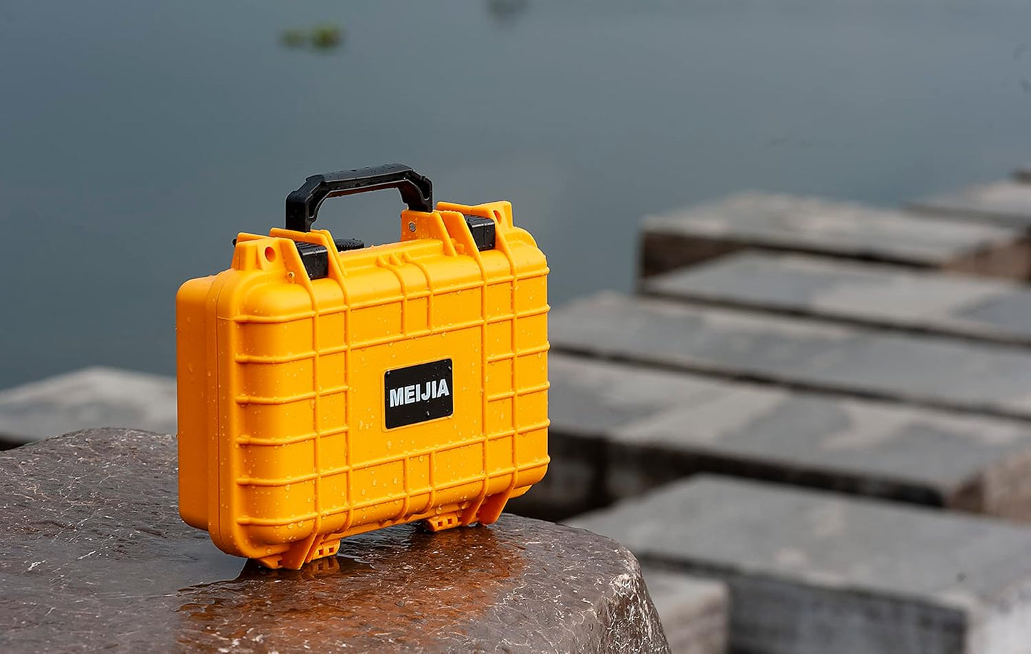 MEIJIA Portable All Weather Waterproof Protective Hard Case, Small Camera Case,Dry Case with Customizable Foam,Fit Use of Drones, Camera,Equipments, 11.65 ”x8.35”x3.78”